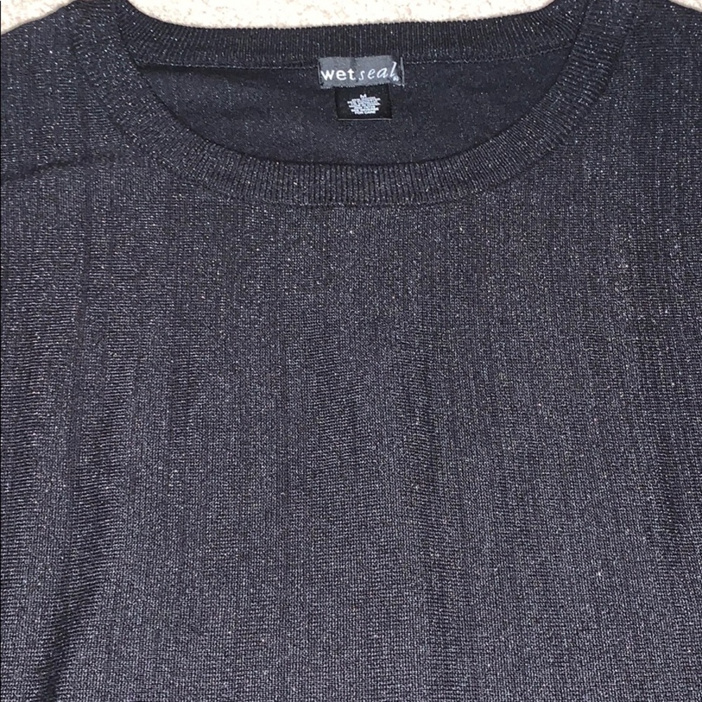 Sparkle black, quarter sleeve blouse